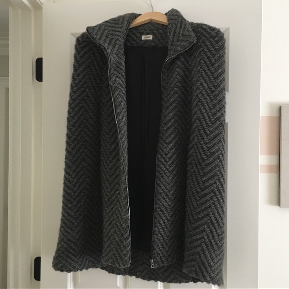 L'agence Knit Gray Cape - Picture 3 of 5